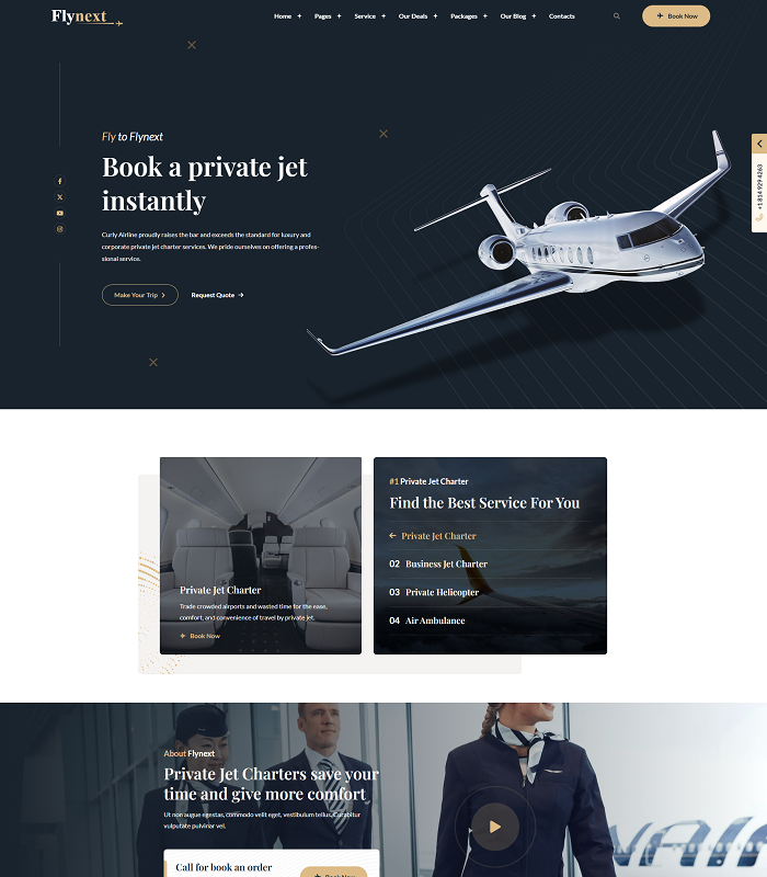 Web platforms for aviation services
