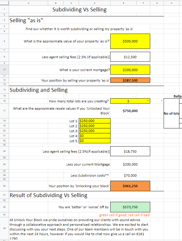 Source spreadsheet for calculator logic