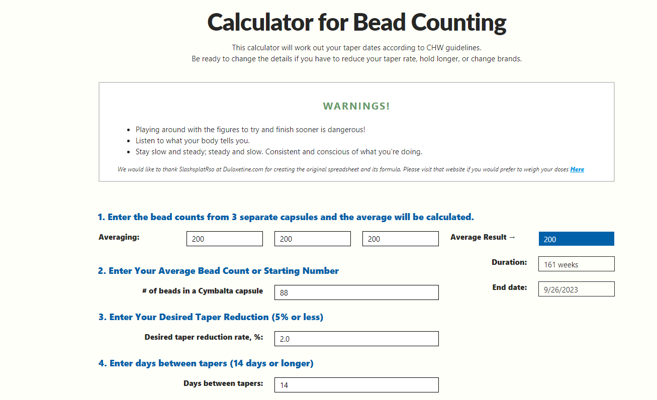 Updated calculator with warnings, clear UI sections, and enhanced input handling (Materialize CSS applied).